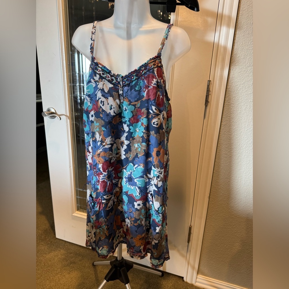 Hollister Blue Floral Sundress Sz Medium